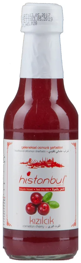 histanbul kızılcık şerbeti, 250 ml cam şişe
