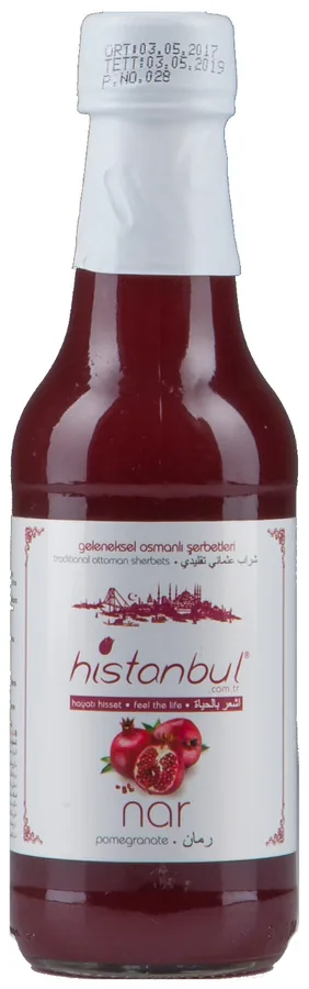 histanbul nar şerbeti, 250 ml cam şişe